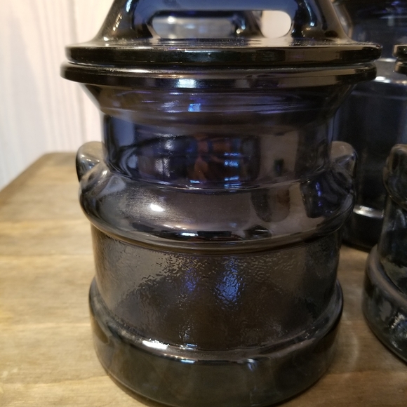 L. E. Smith Cobalt Blue Milk Can Canister Set - Picture 5 of 11